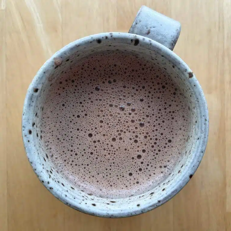 fresh cup of homemade hot chocolate