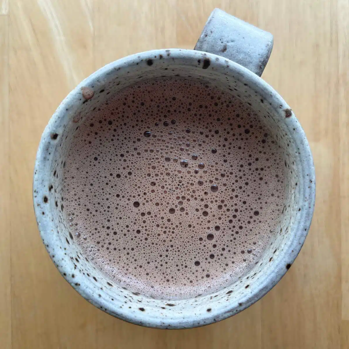 fresh cup of homemade hot chocolate