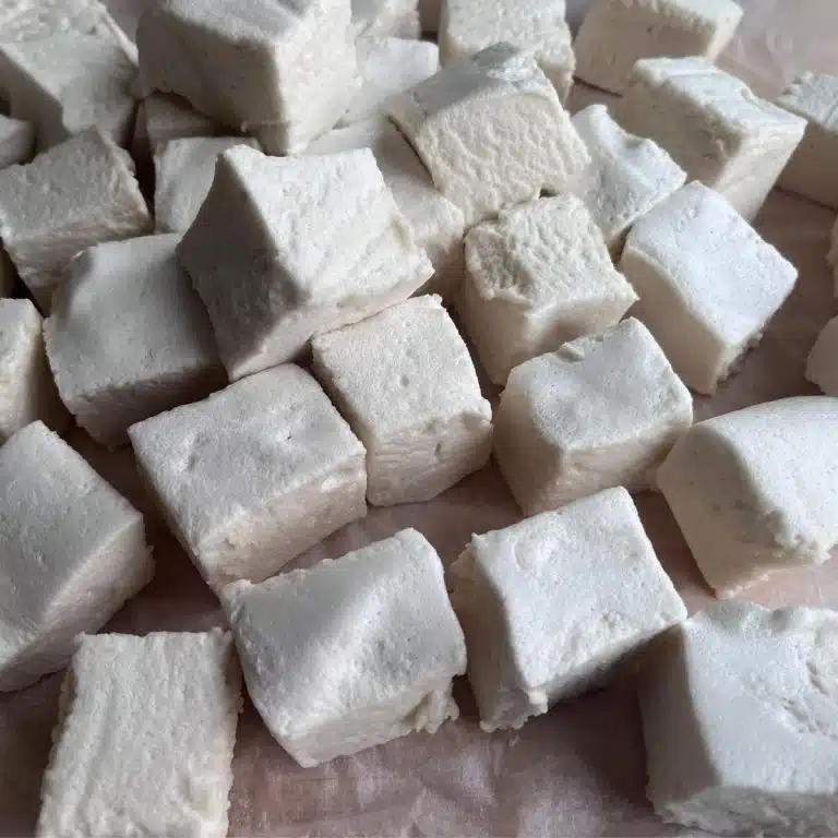 up close homemade marshmallows