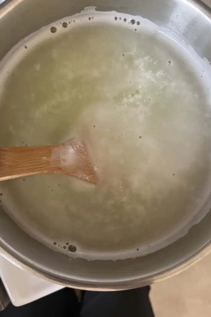 whey being reduced for caramel