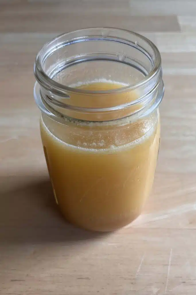 a glass jar of whey caramel